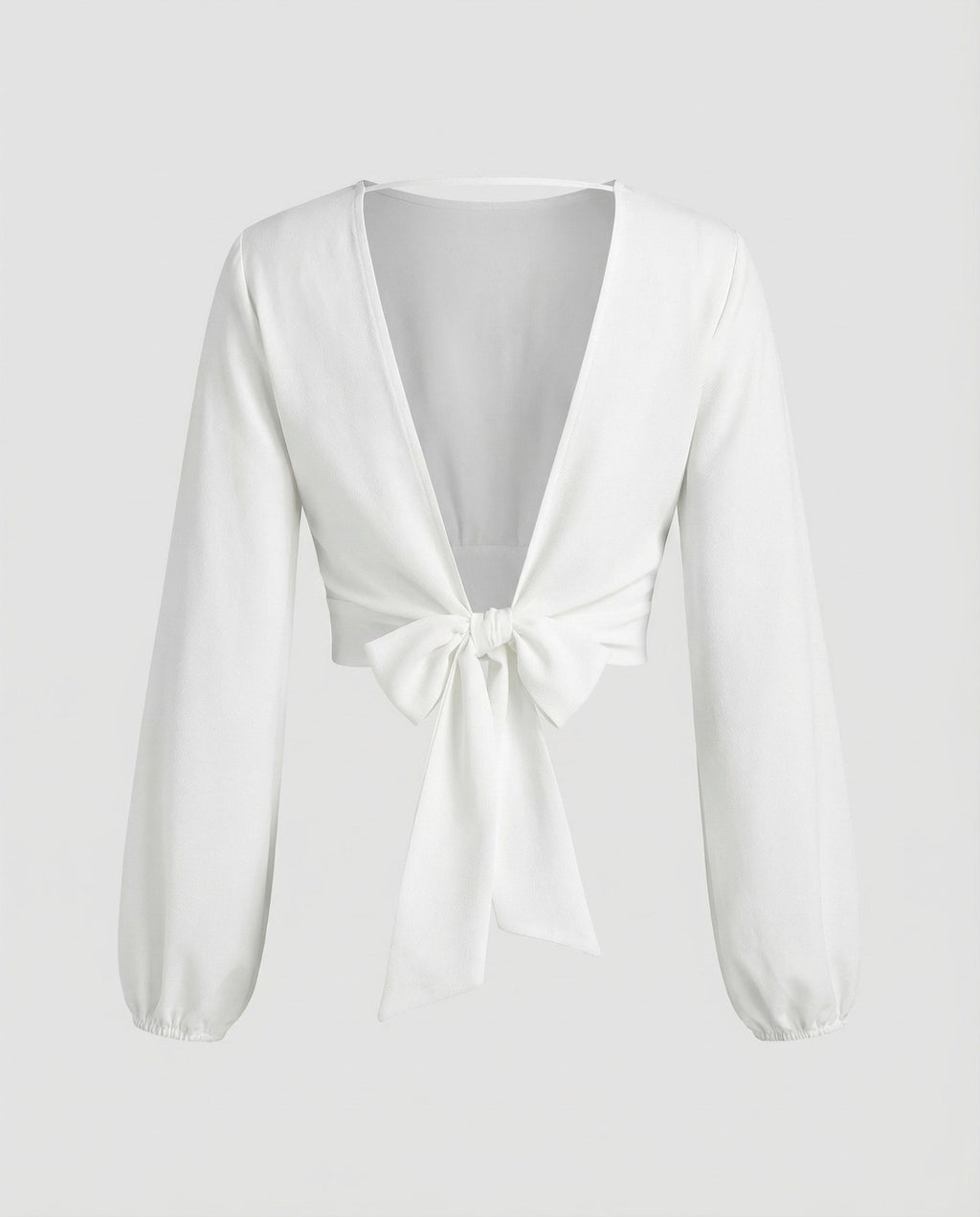 Women Backless Balloon Sleeve Blouse Top-Fashion Glam
