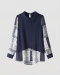 Women Blouse Top Layered Look-Fashion Glam