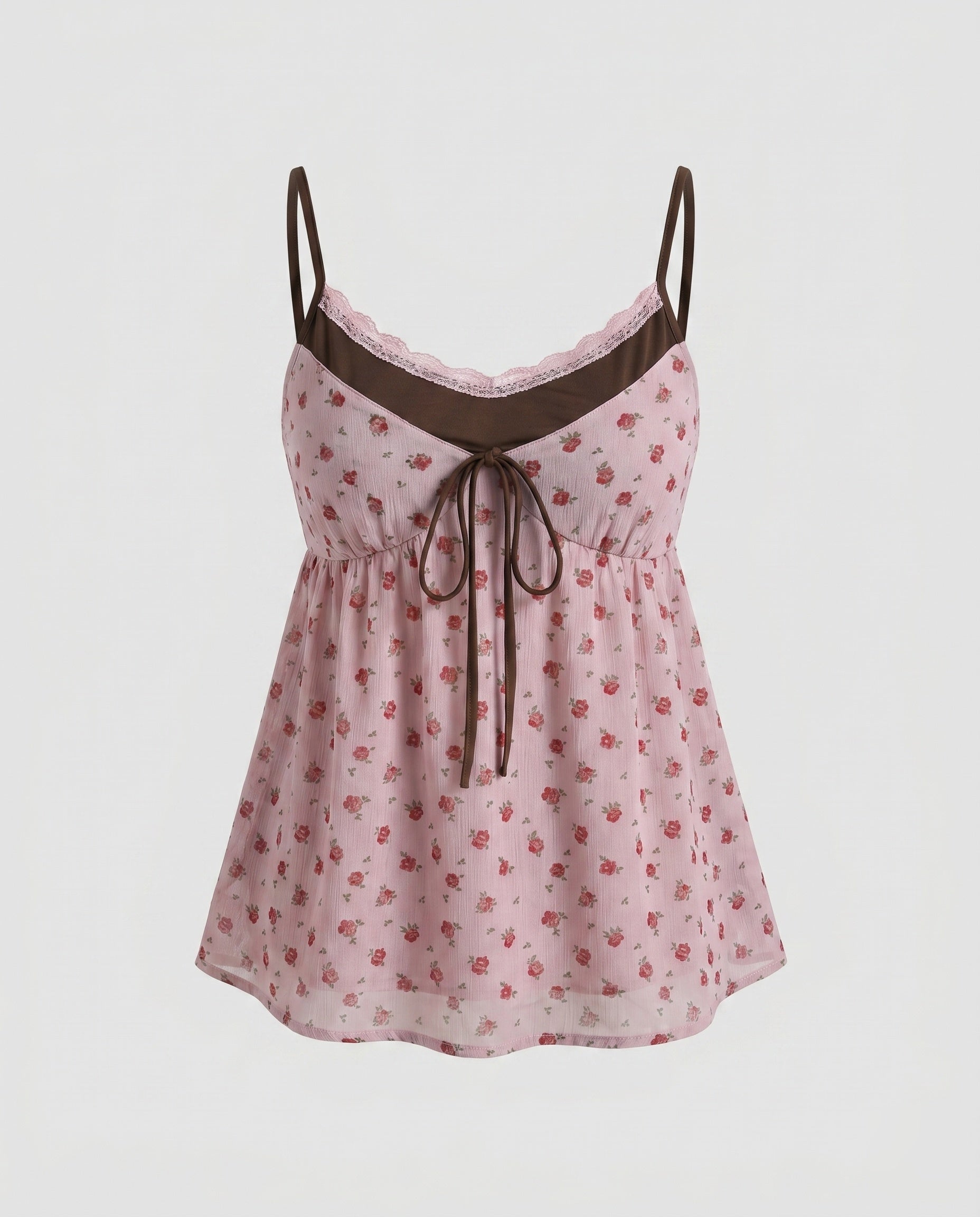 Women casual blouse top with floral patterns and delicate ruffle details-Fashion Glam