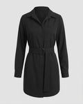 Women Classic Wide Shaping Waist Belt Blended Fabric Blouse Dress-Fashion Glam