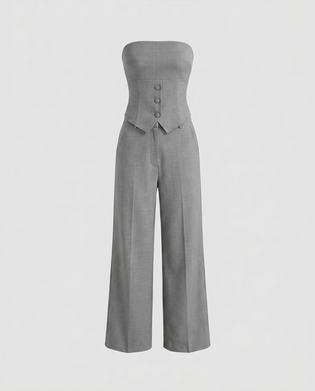 Women Elegant and figure-hugging set with bustier and wide pants Fashion Glam-Fashion Glam