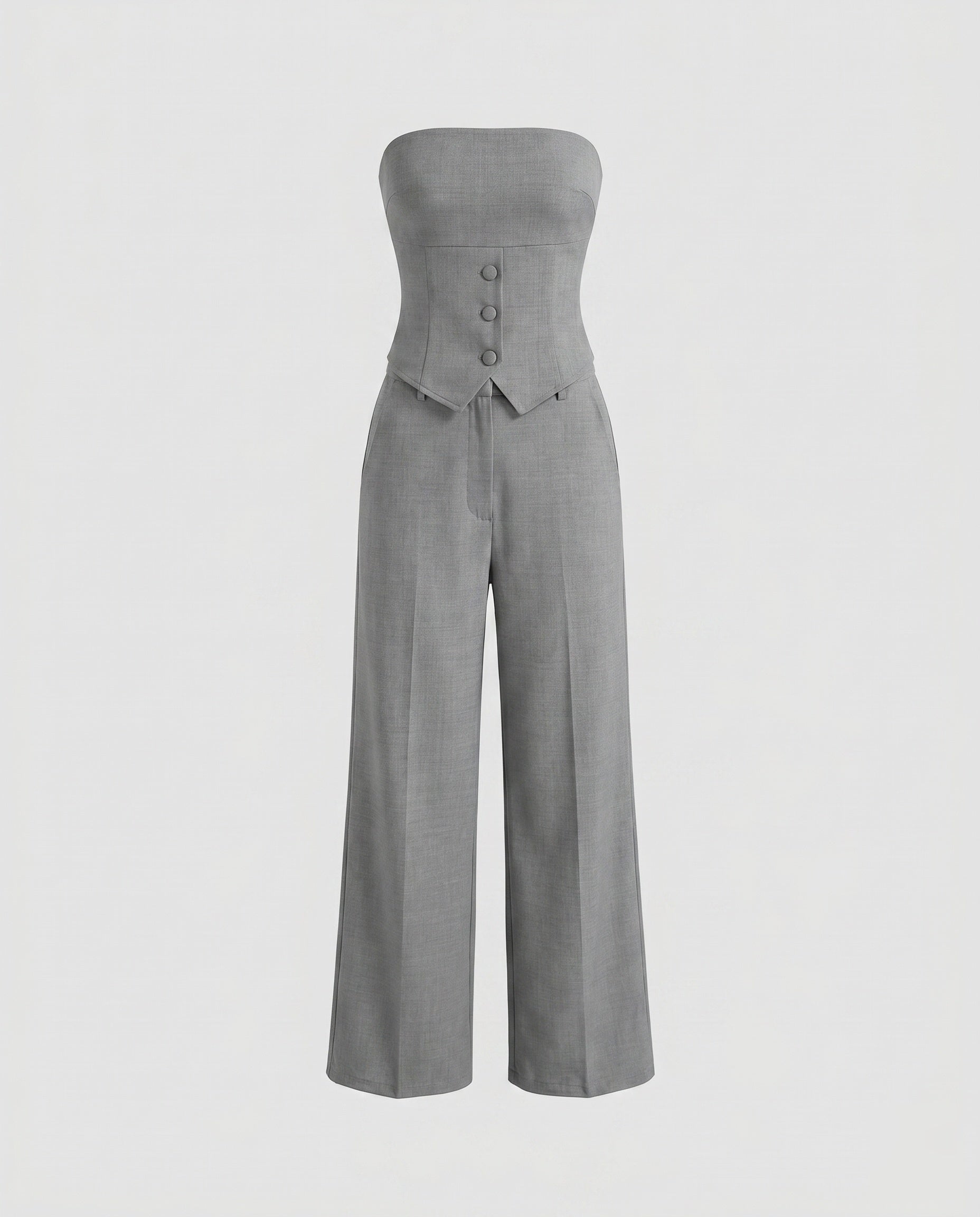 Women Elegant and figure-hugging set with bustier and wide pants Fashion Glam-Fashion Glam