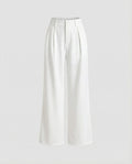 Women Elegant High Waist Blended Fabric Pleated Palazzo Pants-Fashion Glam