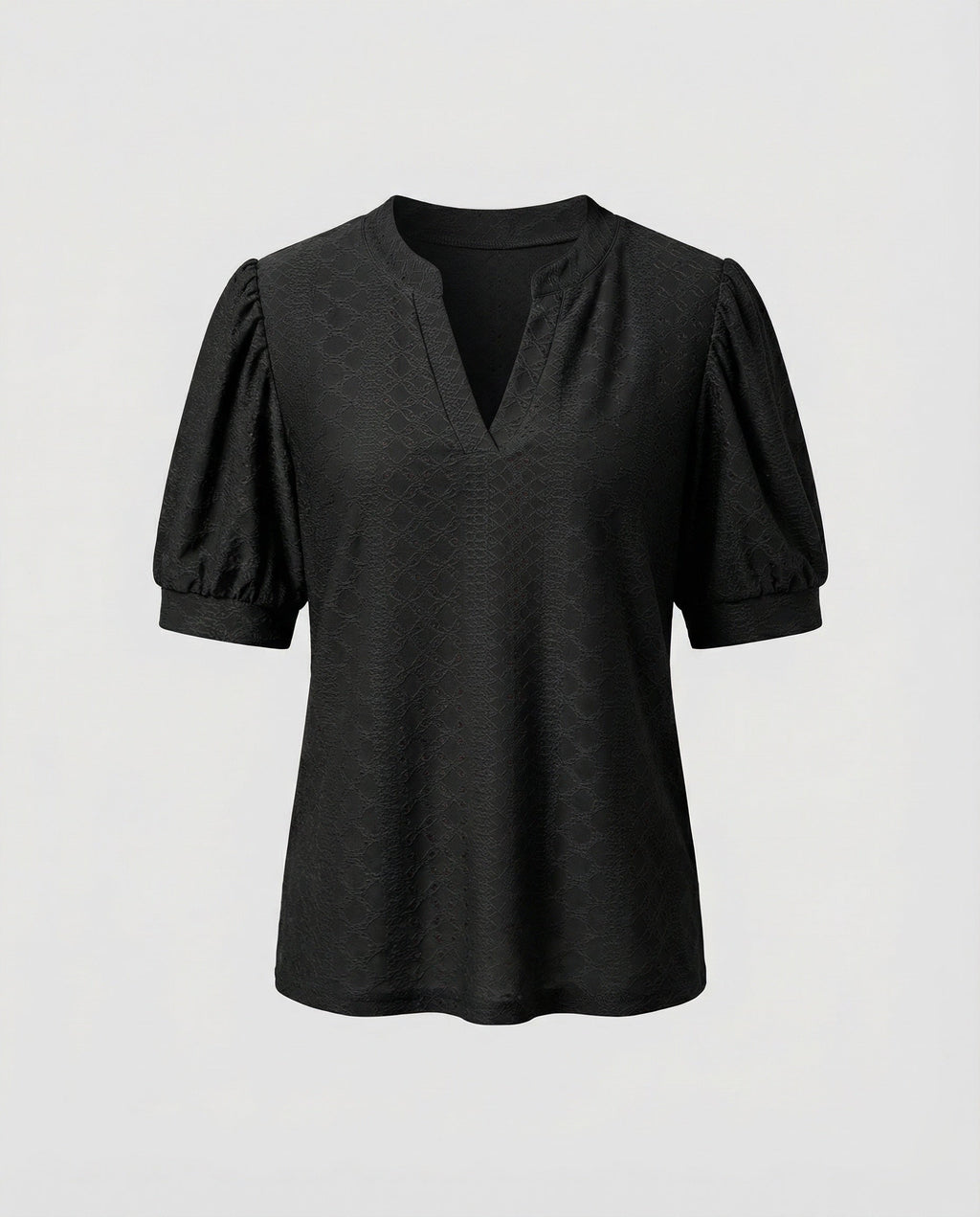 Women Elegant Jacquard Mixed Fabric Blouse Shirt-Fashion Glam