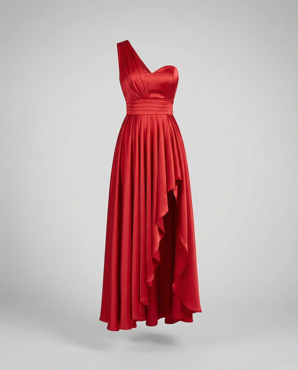 Women Elegant Maxi Dress with Asymmetric Hem and Ruffle Details-Fashion Glam