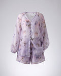 Women Elegant patterned blouse-shorts combination Fashion Glam-Fashion Glam