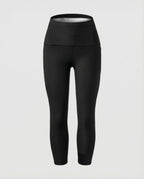 Women high-cut capri leggings with support waistband-Fashion Glam
