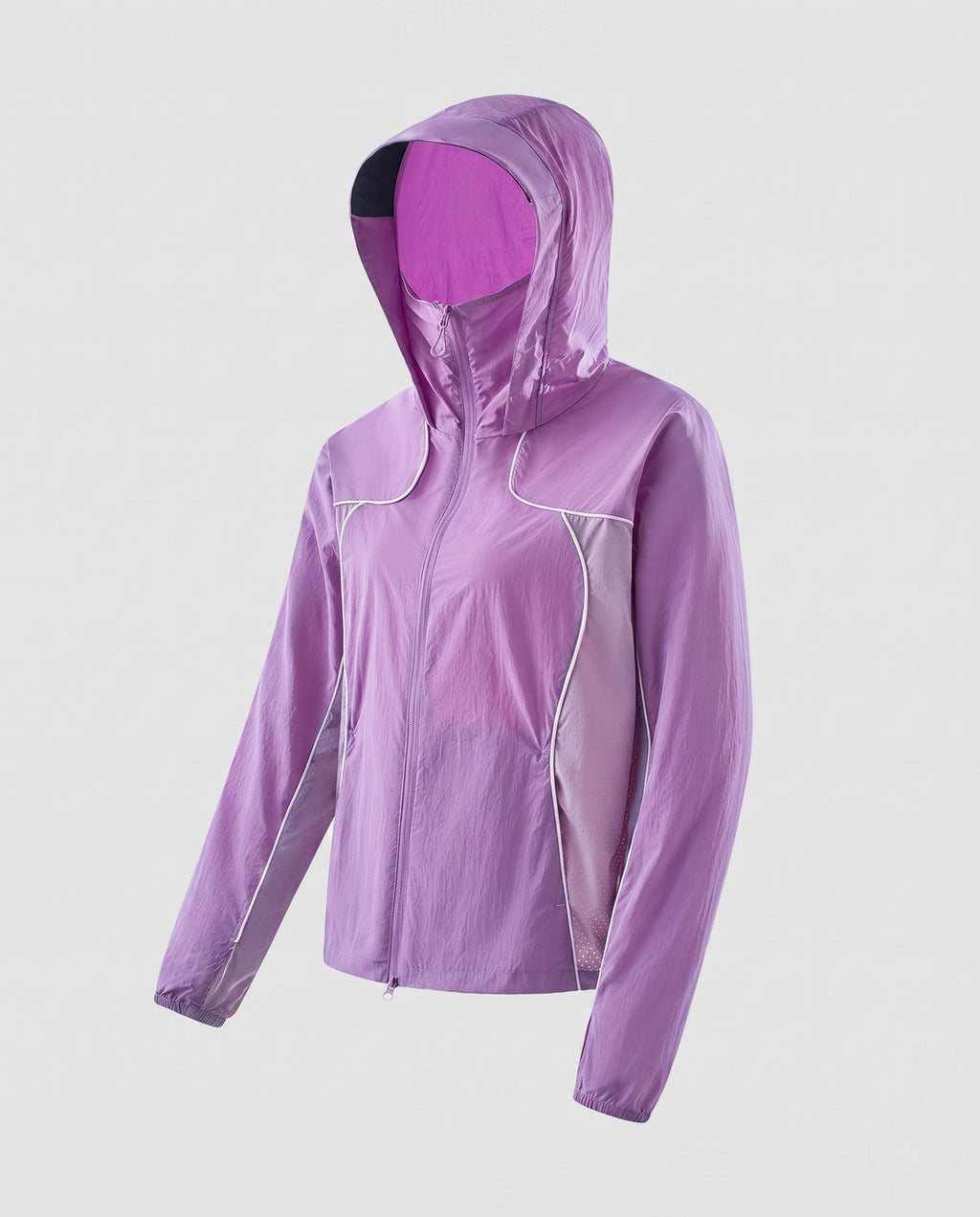 Women lightweight windbreaker jacket with breathable material and adjustable hood Fashion Glam-Fashion Glam