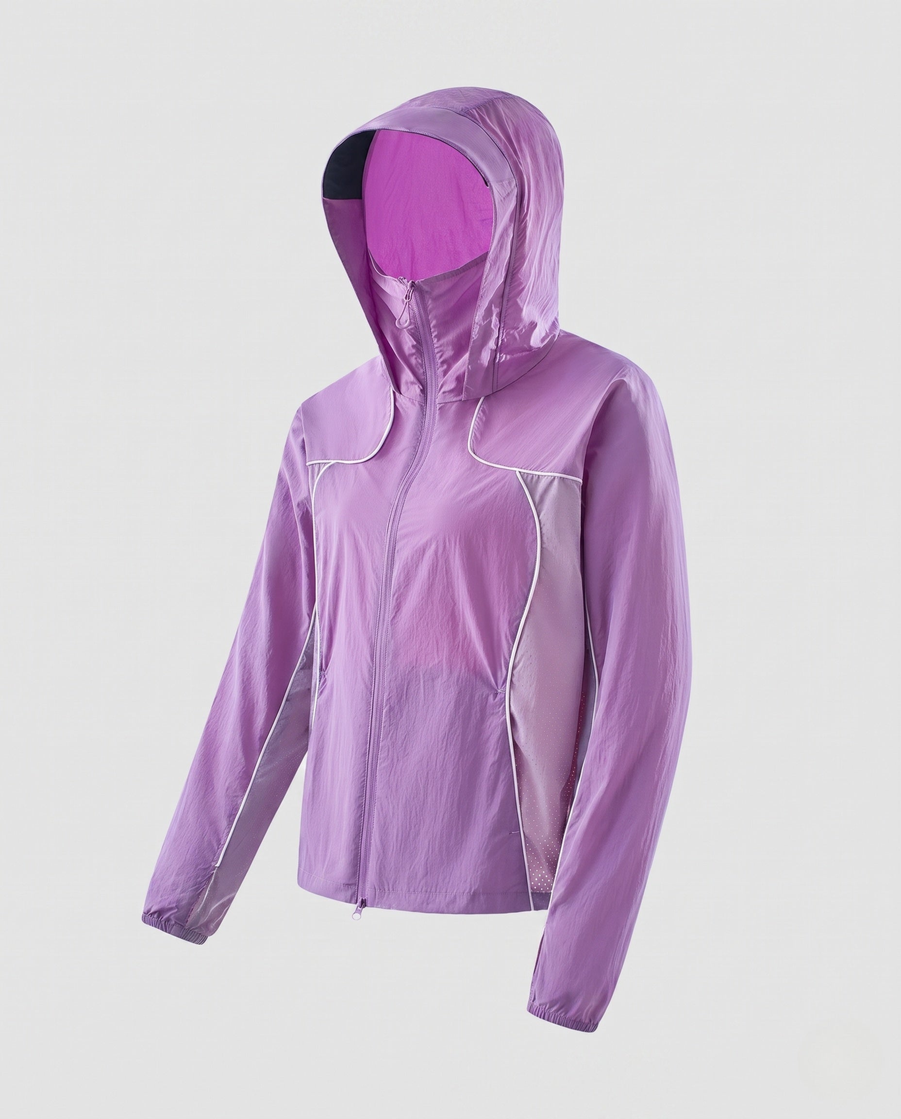 Women lightweight windbreaker jacket with breathable material and adjustable hood Fashion Glam-Fashion Glam