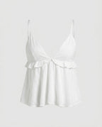 Women Loose Blouse Top with Ruffle Details-Fashion Glam