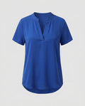 Women loose blouse top with V-neck and short sleeves Fashion Glam-Fashion Glam