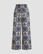 Women Loose Palazzo Pants in Elegant Ethno Design Fashion Glam-Fashion Glam