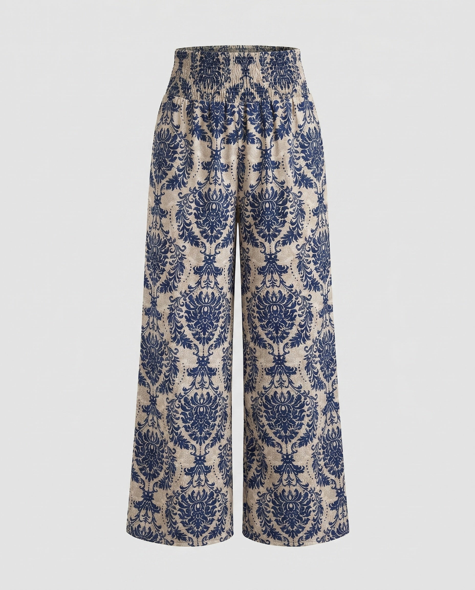 Women Loose Palazzo Pants in Elegant Ethno Design Fashion Glam-Fashion Glam