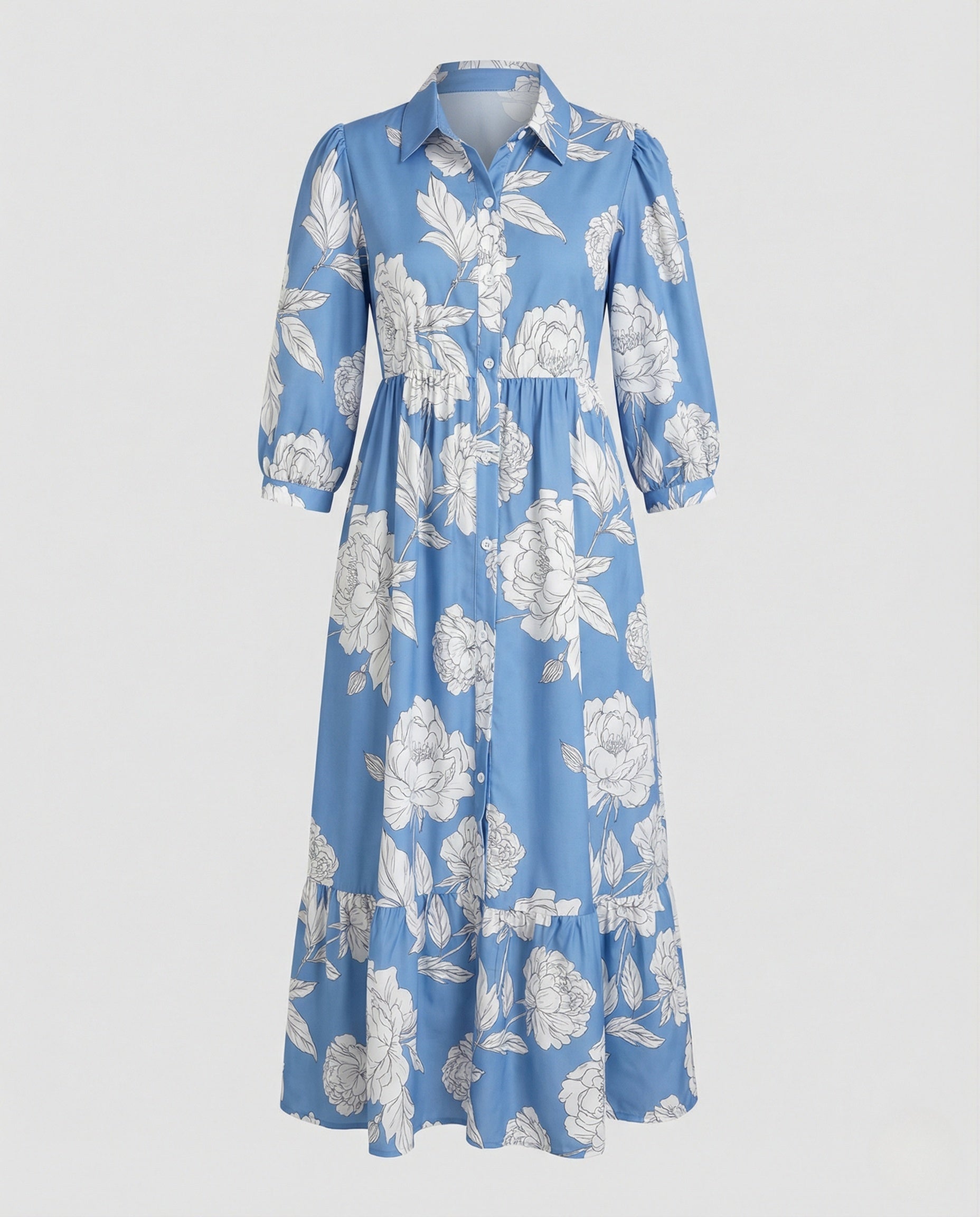 Women Maxi Dress Blouse Dress Long-Fashion Glam