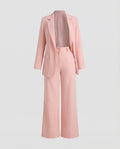 Women Modern Urban Blazer-Pants Ensemble-Fashion Glam