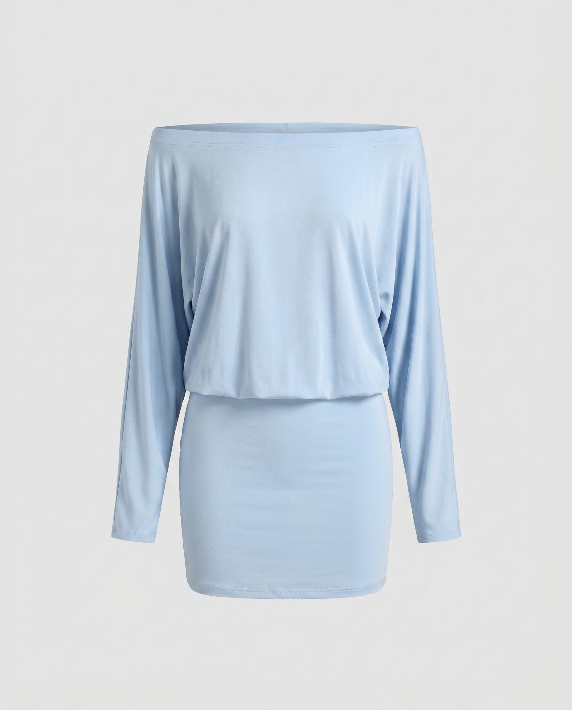 Women Off-Shoulder Dress with Voluminous Sleeves-Fashion Glam