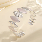 Women Open Bangle with Unique Textured Design Fashion Glam-Fashion Glam