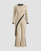 Women Ribbed Jumpsuit Flared Pants-Fashion Glam