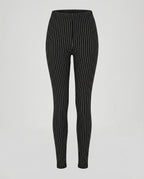 Women Serious Pinstripe Pinstripe Leggings-Fashion Glam