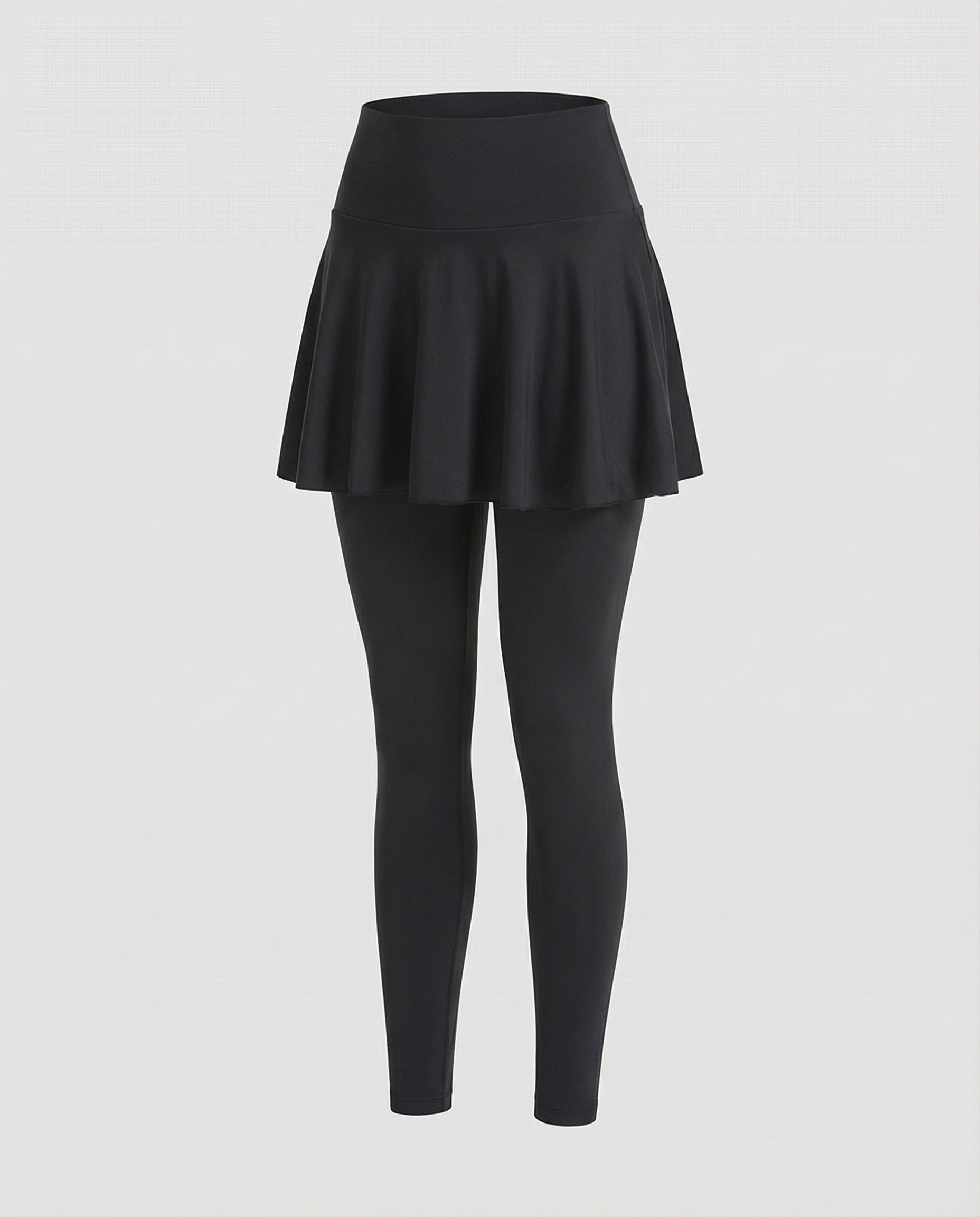 Women Sporty Sewn Bell Skirt Stretch Sporty Leggings-Fashion Glam