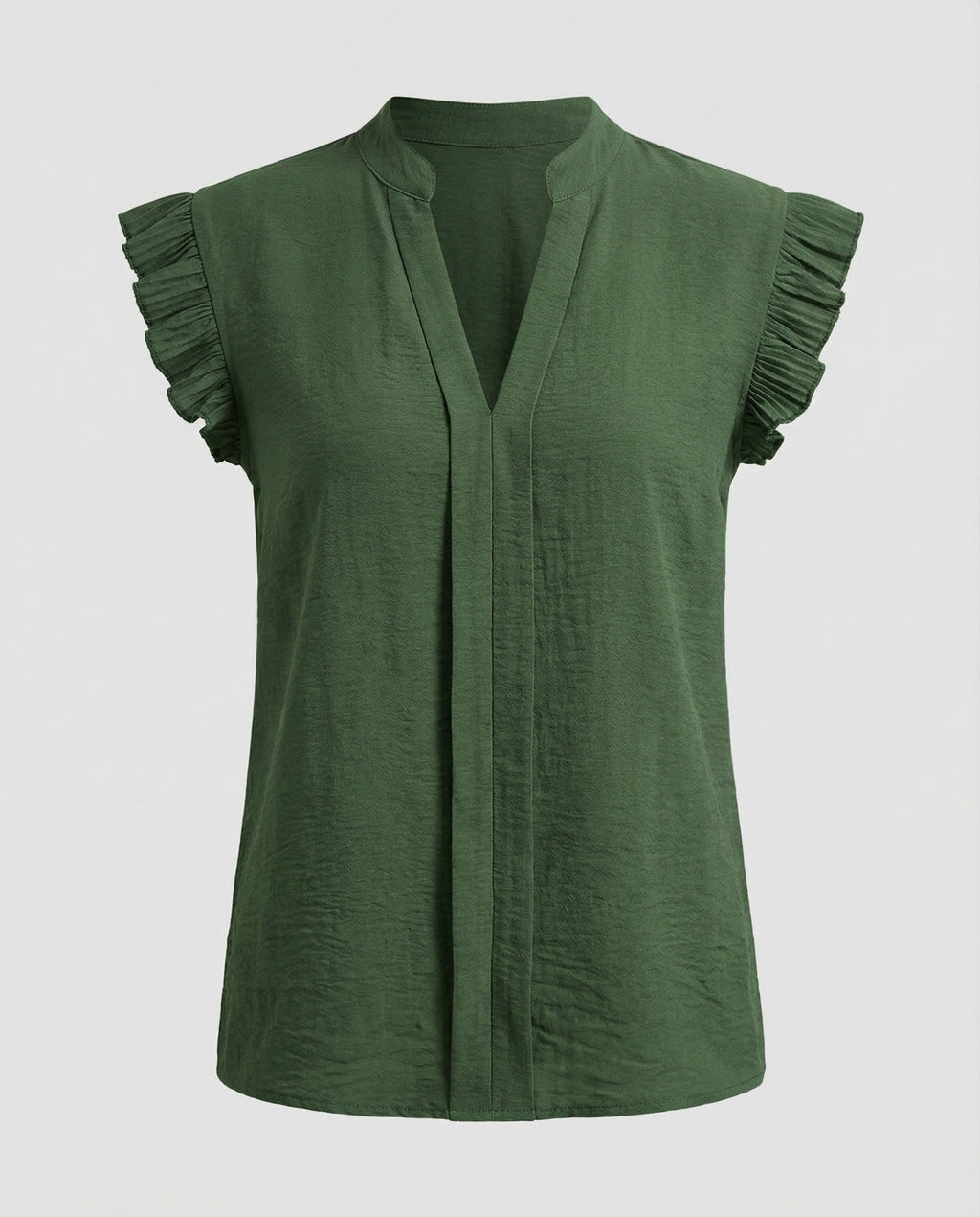 Women Structured Ruffle Sleeve Blouse Top-Fashion Glam