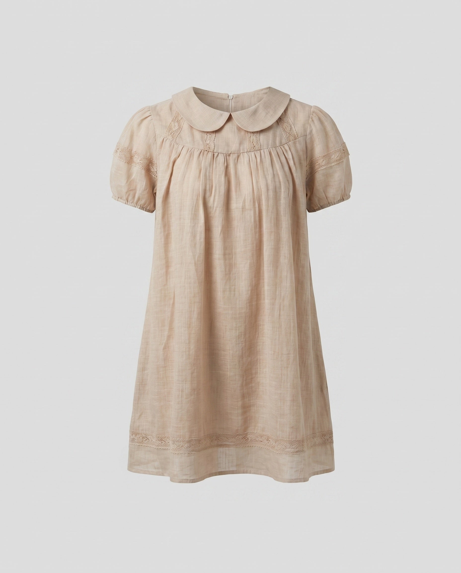 Women's Airy Babydoll Dress with Fine Ruffle Details and Elastic Waistband-Fashion Glam
