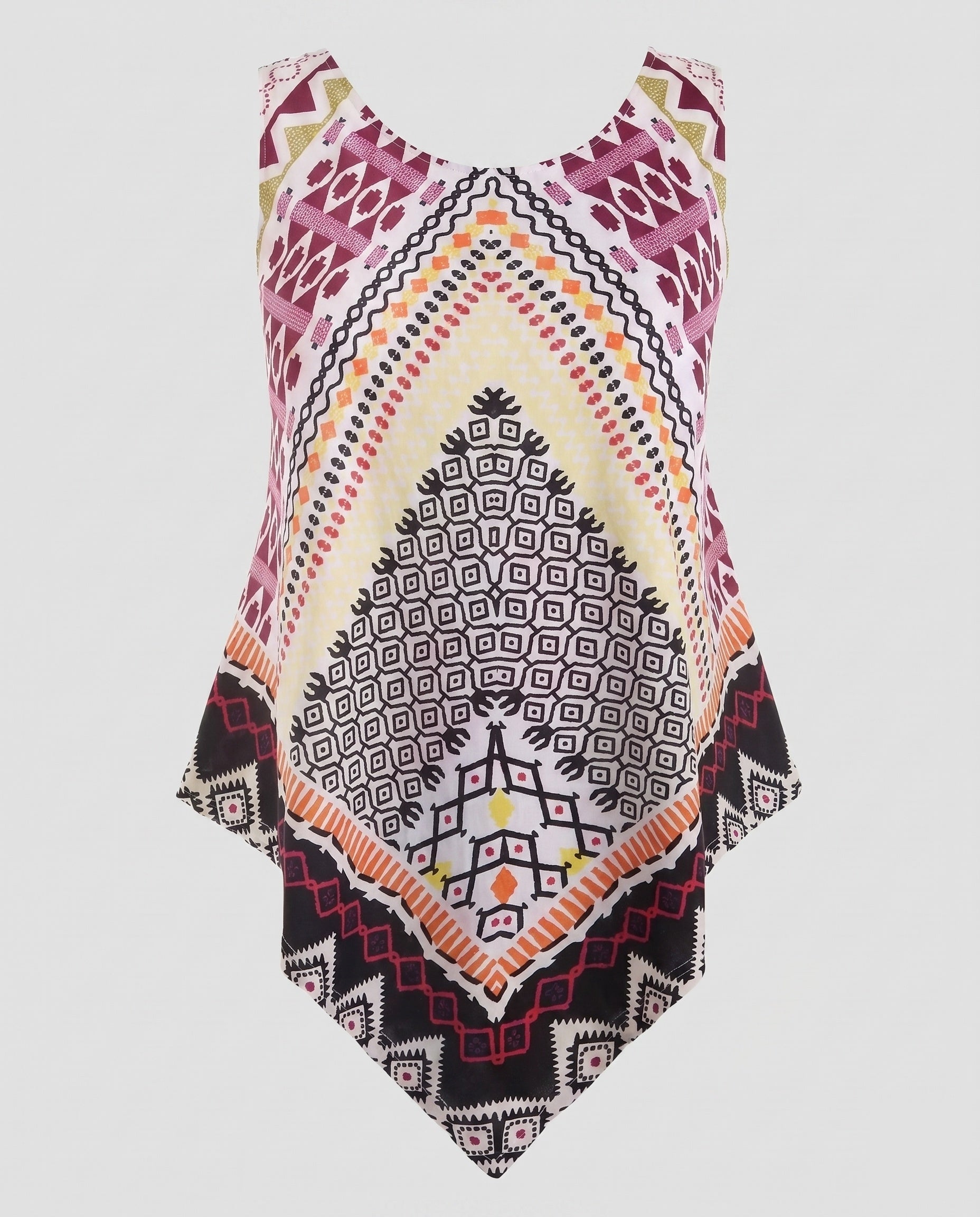 Women's asymmetrical blouse top with creative patterns Fashion Glam-Fashion Glam