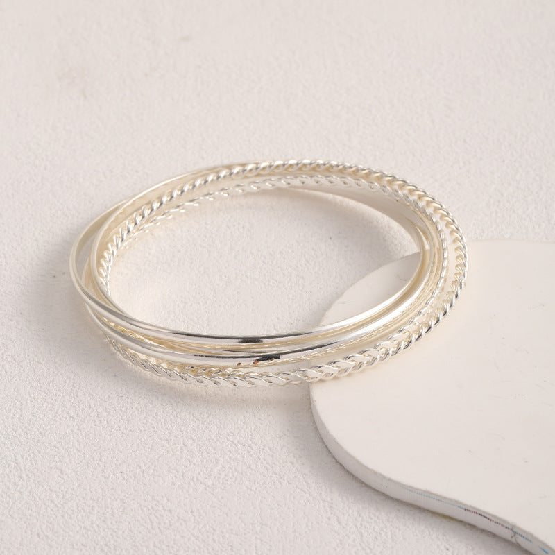 Women's bangle set with elaborate, braided and simple designs Fashion Glam-Fashion Glam