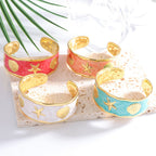 Women's Bangle with Maritime Shell and Starfish Design Fashion Glam-Fashion Glam