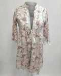 Women's beach dress with high collar and romantic floral pattern-Fashion Glam