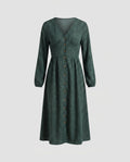Women's blouse dress with elegant button details and high waist cut-Fashion Glam