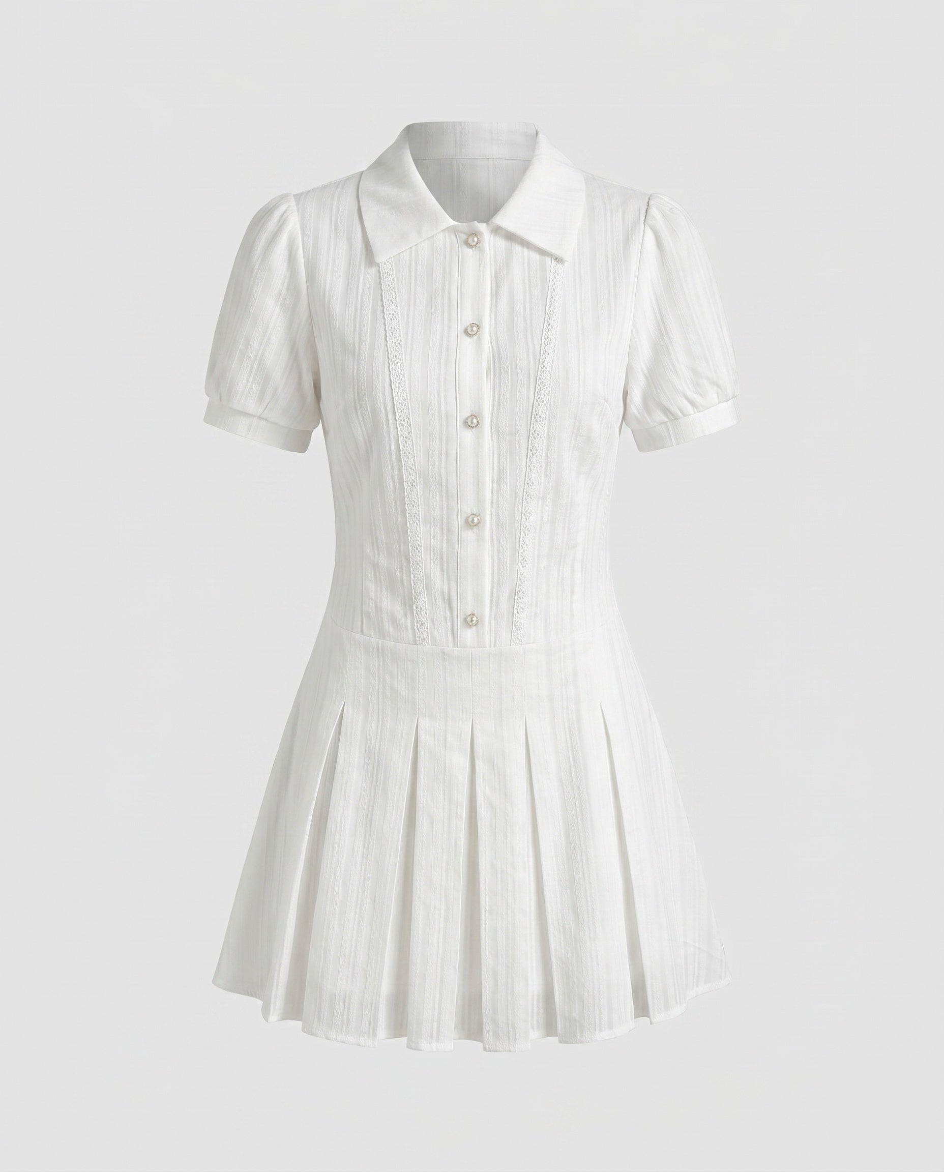 Women's blouse dress with structured texture and feminine cut-Fashion Glam