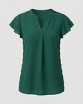 Women's Blouse Shirt Bubble Texture Ruffle Sleeves-Fashion Glam