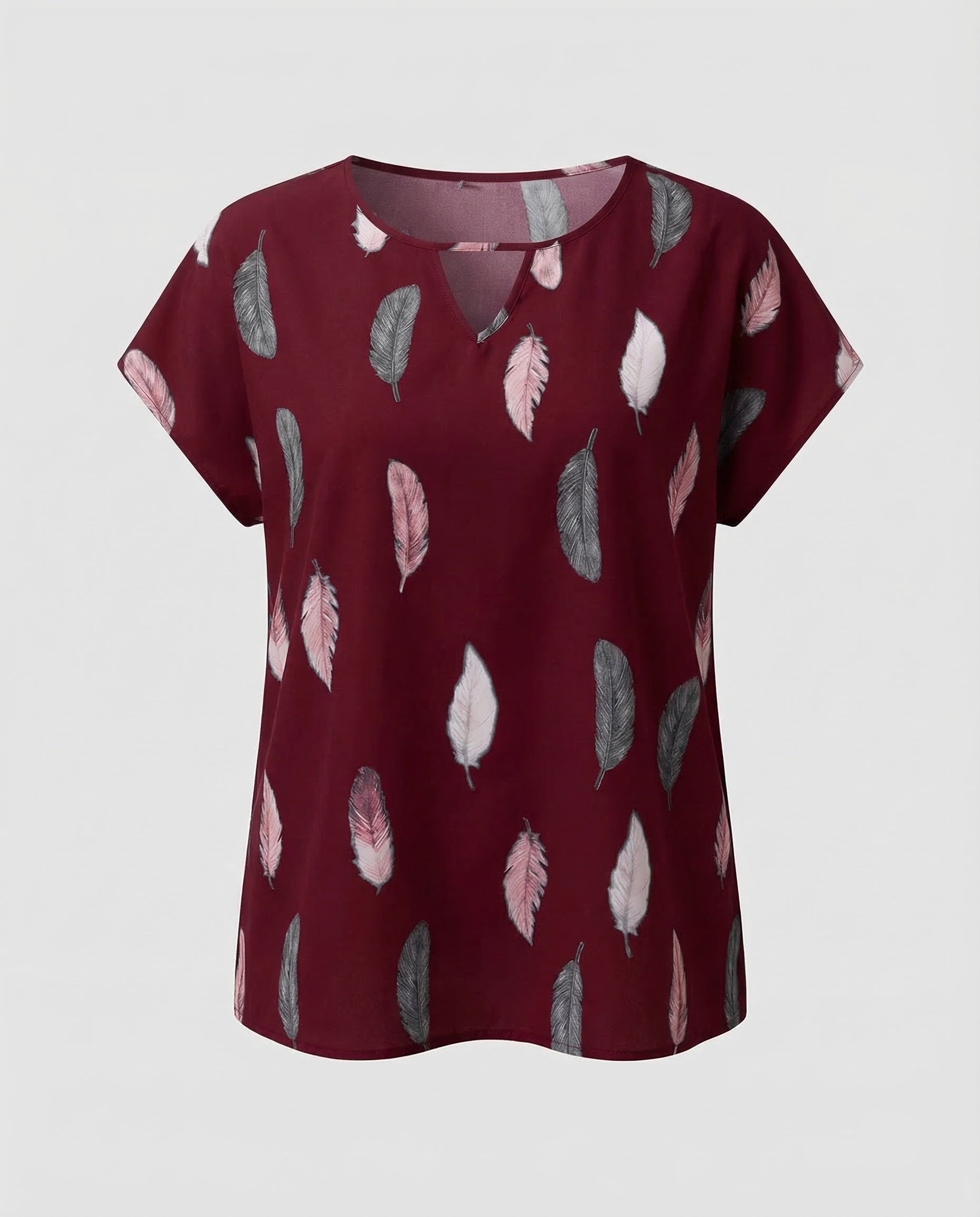 Women's Blouse Shirt Keyhole Neckline-Fashion Glam