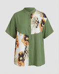 Women's Blouse Shirt Oversize Mandarin Collars-Fashion Glam
