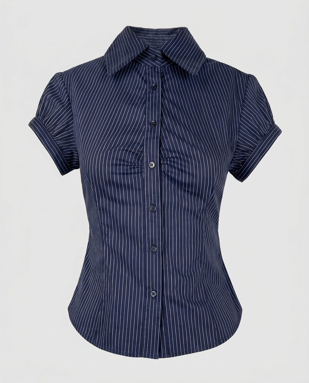 Women's blouse shirt with elegant fit and fine stripes-Fashion Glam