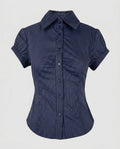 Women's blouse shirt with elegant fit and fine stripes-Fashion Glam