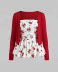 Women's blouse shirt with floral peplum design and charming ruffle accents-Fashion Glam
