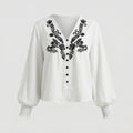 Women's Blouse Top Oversize Embroidered-Fashion Glam