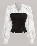 Women's Blouses-Corsets-Top Shirt Collars-Fashion Glam