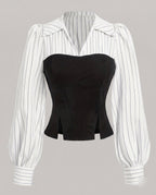 Women's Blouses-Corsets-Top Shirt Collars-Fashion Glam