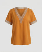 Women's Boxy Crochet Lace Blouse Top-Fashion Glam