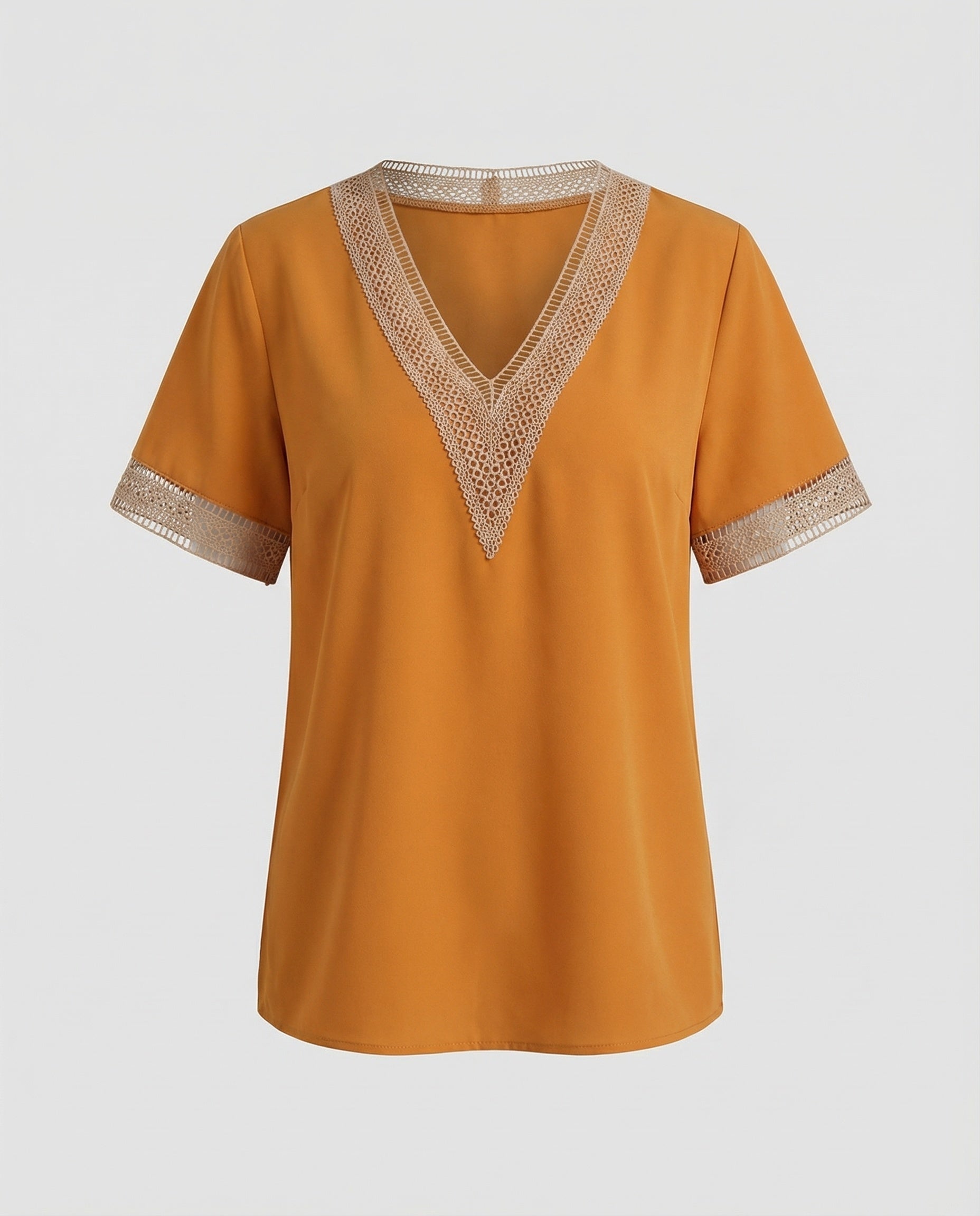 Women's Boxy Crochet Lace Blouse Top-Fashion Glam