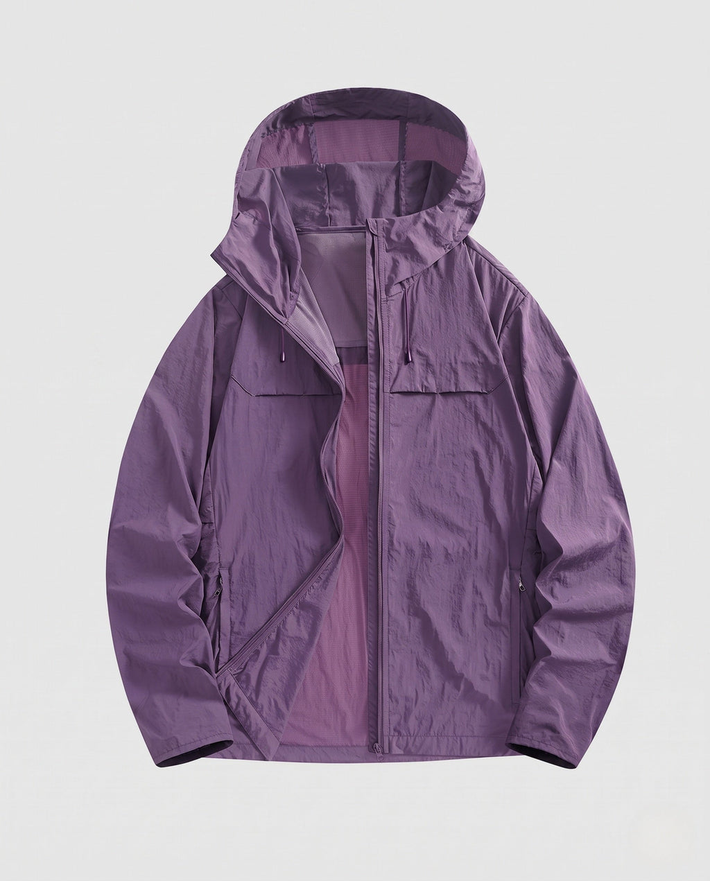 Women's breathable UV protection jacket with adjustable hood collar Fashion Glam-Fashion Glam