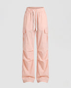 Women's cargo pants with practical side pockets and elastic waistband-Fashion Glam