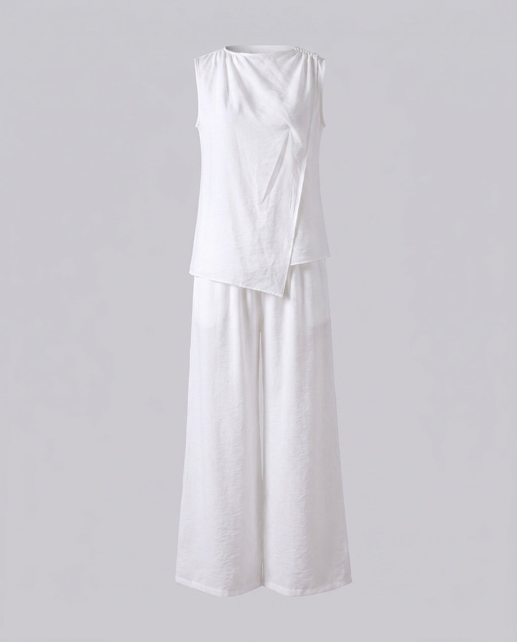 Women's casual and elegant set consisting of a sleeveless top and wide-cut pants-Fashion Glam