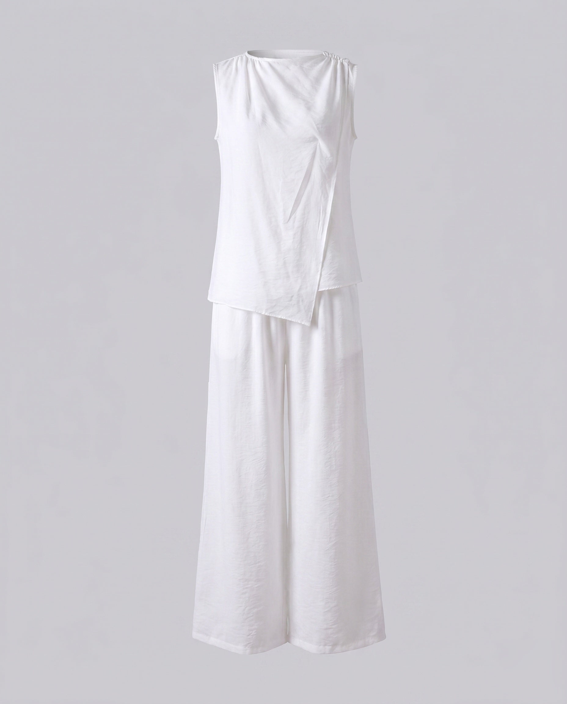 Women's casual and elegant set consisting of a sleeveless top and wide-cut pants-Fashion Glam
