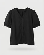 Women's Casual Henley Blouse Shirt-Fashion Glam