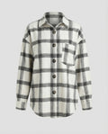 Women's Checked Blouse Jacket with Button Details-Fashion Glam
