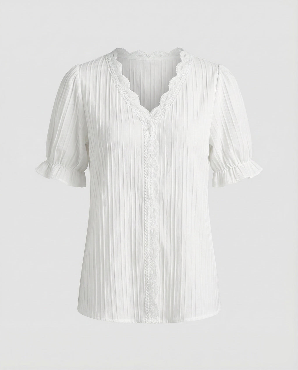 Women's Cotton Blend Puff Sleeve Blouse Top-Fashion Glam